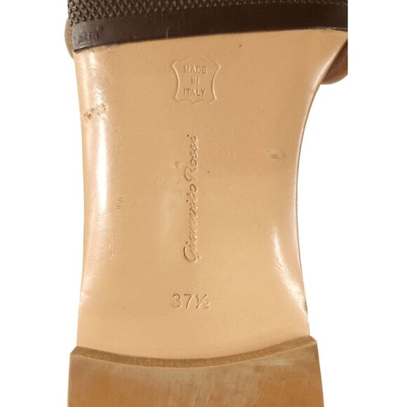 Gianvito Rossi Minerva Strappy Chain Sandals Size 37.5 US 7.5 Women's $925 - Picture 8 of 11